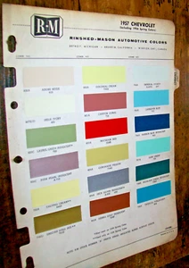 1957 Chevy Chevrolet Auto Car Rinshed-Mason R-M Lackabplatzer Set - Bild 1 von 1