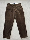 Vintage Polo Ralph Lauren Pants Mens 38x32 Corduroy Andrew Pleated Relaxed Brown