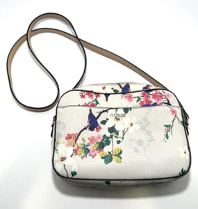 Guess 1981 Women's Cross Body Handbag White Floral Design - Picture 1 of 14