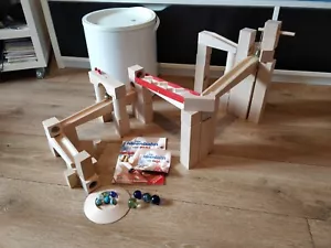 HABA Kugelbahn Grundbausatz, 1136, Murmelbahn, Holz, mit OVP, 42 Teile - Bild 1 von 18