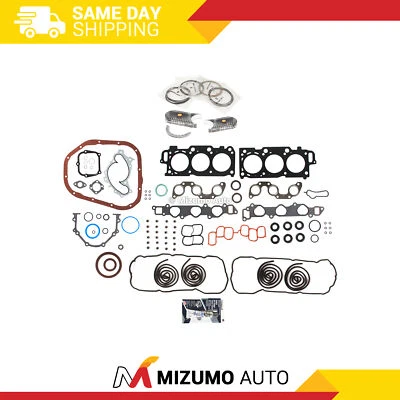 Full Gasket Set Bearings Rings Fit 04-08 Toyota Highlander Camry 3.3L 3MZFE - Image 1 of 4
