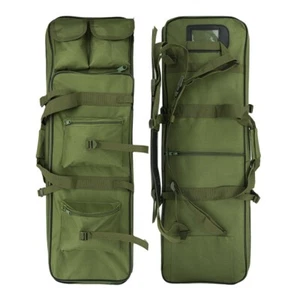 Tactical Double Rifle Bag Gun Range Padded Soft Carbine Backpack Carry Case - Picture 1 of 23