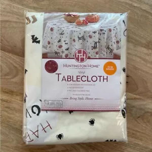 NWT - Huntington Home - Dachshund Halloween Printed Vinyl Round Table Cloth - Picture 1 of 2