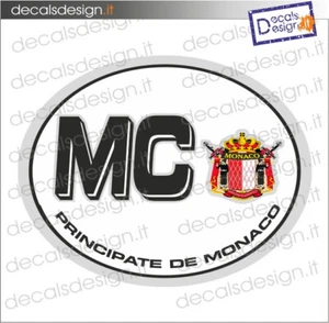 Adesivo stemma fregio principato di monaco monte carlo auto decals stickers - Imagen 1 de 1