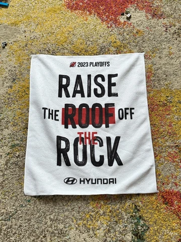 2023 New Jersey Devils SGA Hurricanes Raise Roof Rock Rally Towel Stanley Cup Cover