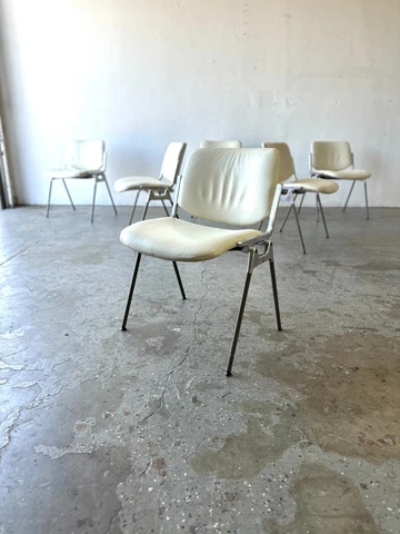 Mid-Century Modern Italian DSC106 Chairs by Giancarlo Piretti for Anonima Castel Cover