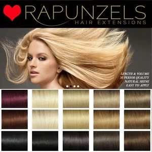 18" Clip In Haarverlängerungen Friseur Profi Rapunzels Remy Echthaar - Bild 1 von 15