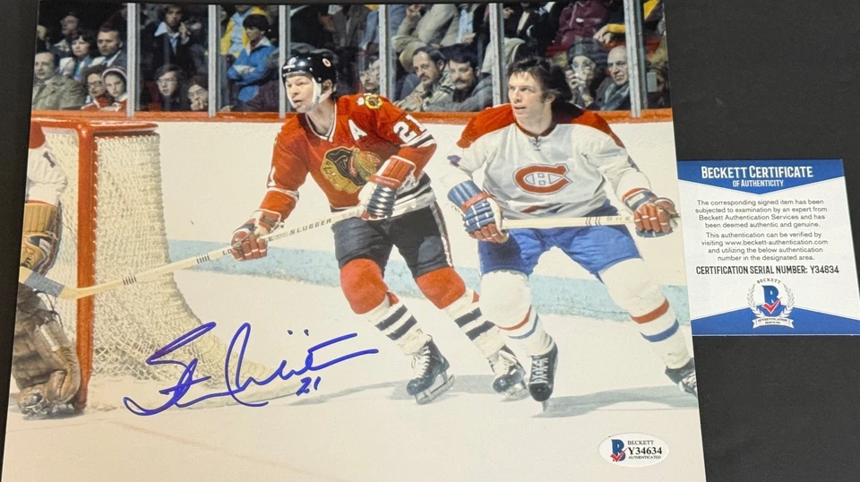 Stan Mikita Chicago Blackhawks autografiado firmado 8x10 Beckett certificado de autenticidad / Foto 1 de 1