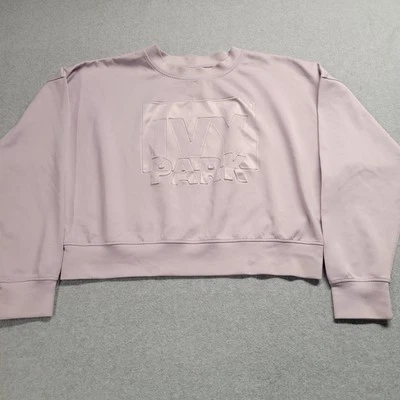 Толстовка женская Ivy Park большая фиолетовая сиреневая с тисненным логотипом расслабленный пуловер L - Изображение 1 из 4