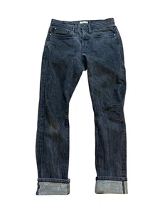 Markenlos Selvedge Black Skinny Stretch Denim Jeans Button Fly - Bild 1 von 9