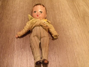 VINTAGE COMPOSITE MEXICAN MALE FIGURE DOLL 8 INCH TALL - Picture 1 of 2