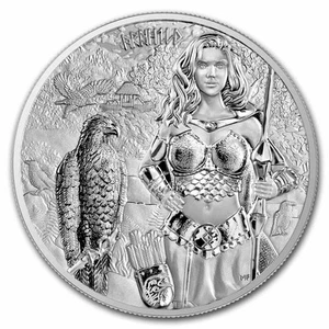 2025 Germania Valkyries: Arnhild 1 oz Silver Round BU - Picture 1 of 4