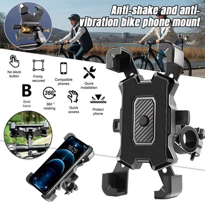 Ebike Scooter Motorcycle Bicycle Bike Phone Mount Holder Handlebar Quick Release - Image 1 of 4