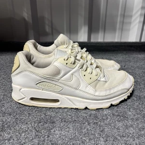 Nike Air Max 90 Sneaker Herren Triple White CN8490-100 Schnürer Running * - Bild 1 von 12