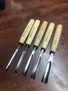 5x New PFEIL "Swiss Made" Intermediate Gouge Chisel- D7/6-D7/10-D7/14-D8/7-D8/10 - Picture 1 of 11