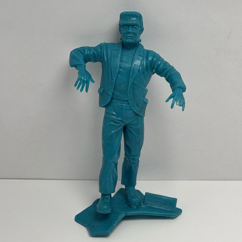 Figura Monstruo Universal Louis Marx Frankenstein De Colección Juguete Verde Azulado Foto 1 de 4