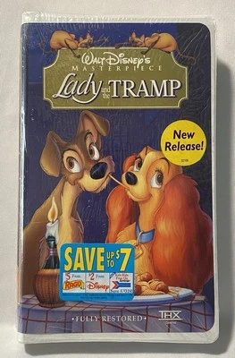 1998 New Sealed Lady And The Tramp Golden Masterpiece Collection VHS Watermark - Image 1 of 4