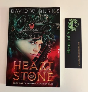 David W. Burns Heart of Stone Paperback Book 1 of Medusa Chronicles New Signed - Picture 1 of 7