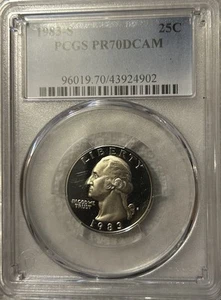 1983-S 25c Clad Washington Quarter PCGS PR70DCAM - Picture 1 of 2