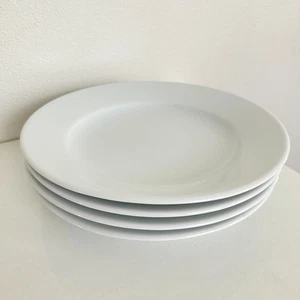 Juego de 4 Platos Grandes Porcelana Apilco Francia Blanco Hecho en Francia 11.5"x1.5" - Imagen 1 de 9