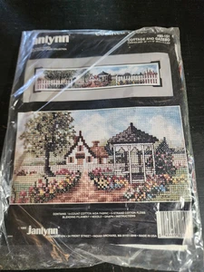Janlynn Cross Stitch Kit Cottage & Gazebo 80-151 Panoramic New SEALED - Picture 1 of 3