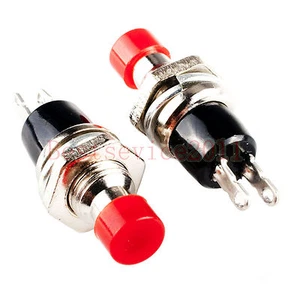 20pcs Mini  SPST Momentary Push Button Switch 8mm Red Push-down-on release-off - Picture 1 of 1