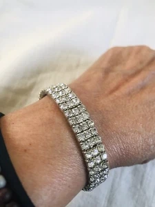 Vintage Woman Rhinestones Bracelet - Picture 1 of 7