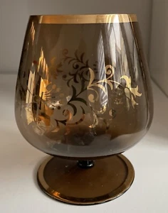Cognacschwenker Glas braun-gold - Bild 1 von 5