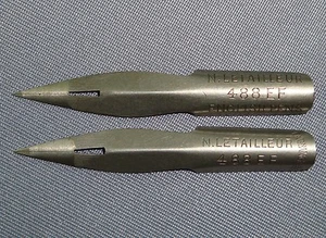LOT 2 PLUMES LETAILLEUR  FABRICATION ANGLAISE ENGLISH PEN NIB PENNA PLUMA FEDER - Picture 1 of 1