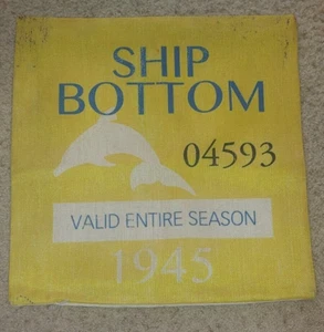 Ship Bottom New Jersey Atlantic Beach Badge Pass Patio Pillow Cover 17" - Picture 1 of 1