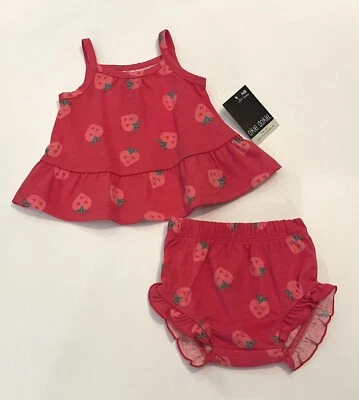 Nuevo conjunto de 2 piezas de funda de pañales para vestido bebé niña recién nacido Foto 1 de 3