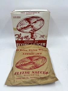 Formis Mfg. Atomic-Jet Flying Saucer Helicopter Gyro Toy Lot with Box Vintage - Picture 1 of 7