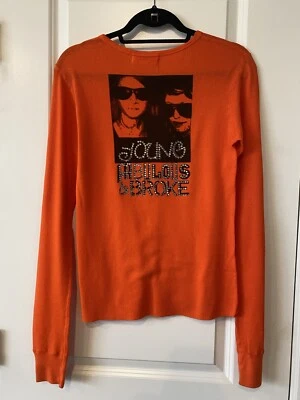 Top vintage Y2K, joven fabuloso y roto naranja manga larga media Foto 1 de 4
