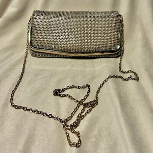 LULU TOWNSEND Gold Sparkling handbag purse clutch - Picture 1 of 11