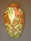 French Art Glass Enamel Decorations Vase