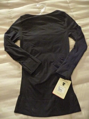 NUEVO CON ETIQUETAS Spanx On Top & In Control 978 Cuello de barco Manga 3/4 Formador Top NEGRO BLANCO BGE BR Foto 1 de 4