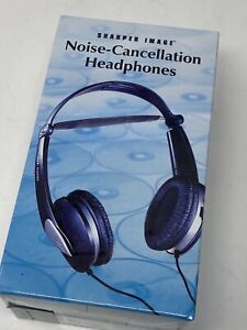 NEW Sharper Image Wired Noise Cancelling Headphones - Adjustable , Lightweight