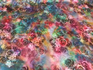 Hardy'sTextile Silk/Lycra Satin Digital Print DIY Dress Scarf Skirt Top Shirt-74 - Picture 1 of 3
