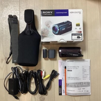 SONY HDR-CX270V Camcorder Brown & Spare battery with Box Used - Image 1 of 4