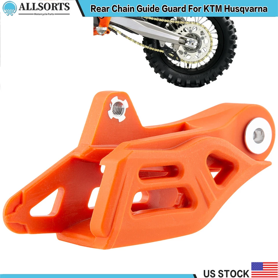 Protector guía cadena trasera para KTM 50 65 SX SXS 65 SX SX-E 3 SX-E 5 2016-2025 naranja Foto 1 de 4