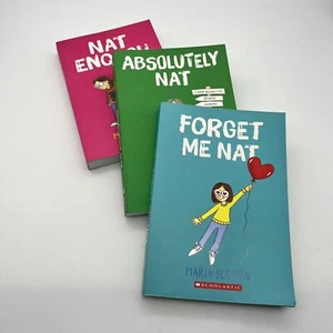 NAT ENOUGH Graphic Novels Maria Scrivan Lot Of 3 Complete Series Set Scholastic - Picture 1 of 12