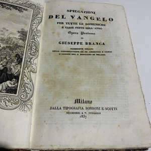 Erklärungen des Evangeliums jeden Sonntag Posthume Oper Giuseppe Branca 1837 - Bild 1 von 11