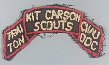 Vietnam War, Kit Carson Scout Scroll, Viet Hand Embroidered, Off Uniform