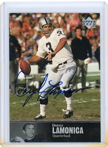 DARYLE LAMONICA 1997 Upper Deck LEGENDS FOOTBALL AL-129 Autograph (ON CARD AUTO) - Picture 1 of 2