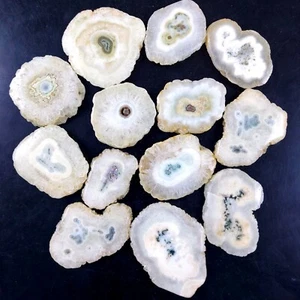 Lote de 13 piedras preciosas cabujón de seda de cuarzo solar natural 947 quilates 50x35 34x20 mm #2108 - Imagen 1 de 6