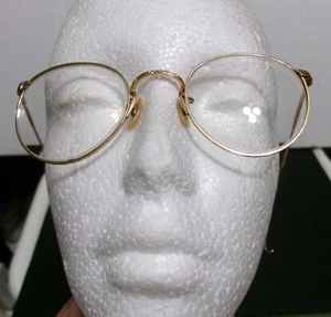 Vtg ARTCRAFT Fulvue NOKOROD AO 1/10 12K G.F. Eyeglasses Round Wire Cable Temples - Picture 1 of 11