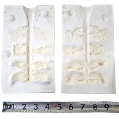 Molde de arcilla fundida antideslizante Willoughby Studio de colección 1973 arpa mariposas alas cerámica Foto 1 de 4