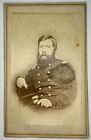 Antique Cdv Photo Civil War Colonel James Allen Carte De Visite Beard Uniform