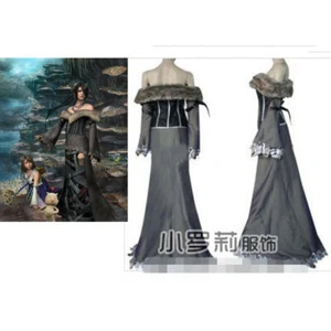 Final Fantasy X 10 Lulu Cosplay Costume Clothing Leather Belt Chiffons Dress - Picture 1 of 5