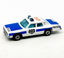 Matchbox International 10 Plymouth Gran Fury Police Car, white,  "shield" mint!!
